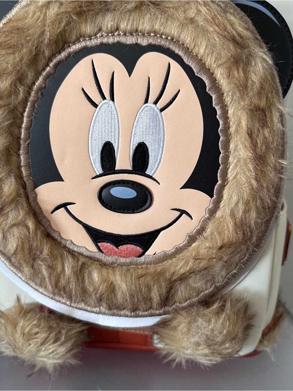 Loungefly Minnie Mouse Faux Fur Backpack in Brown and Black - Cruiseline